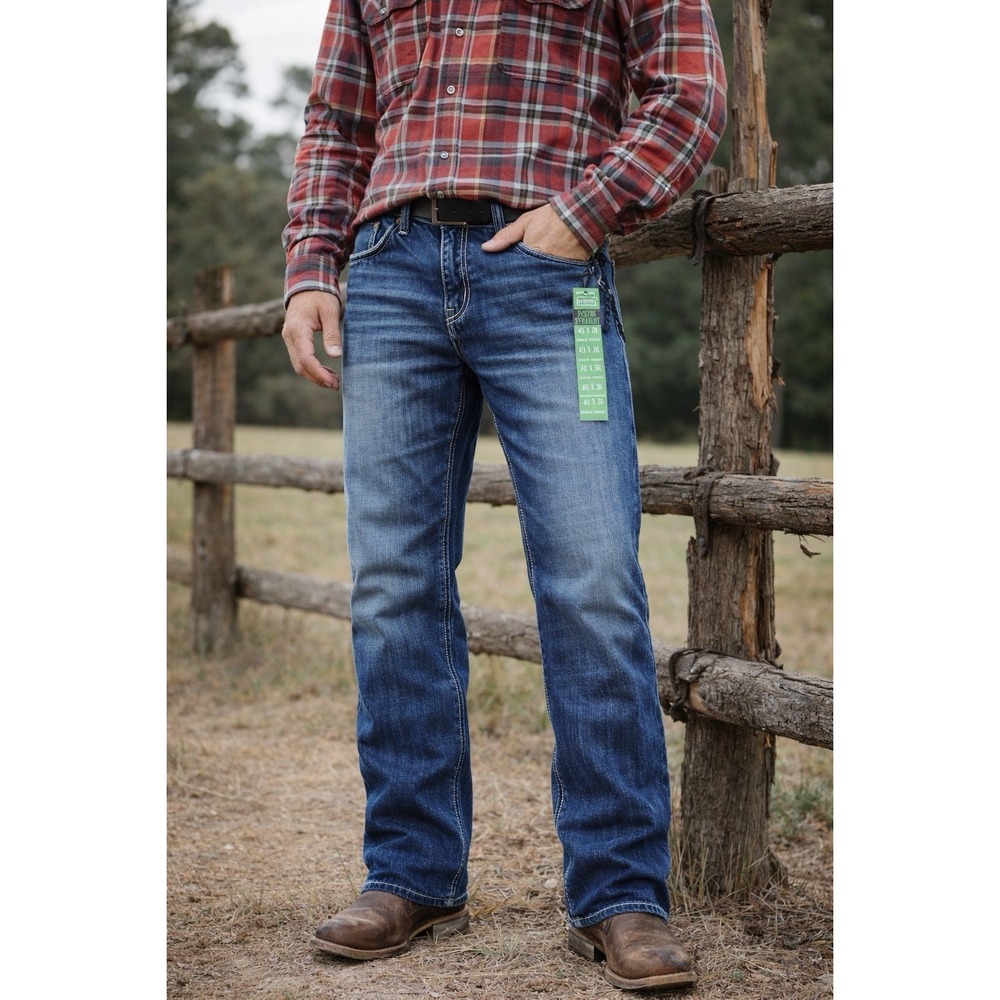 Rock & Roll Denim Men's Pistol Straight Jeans RE FLEX DENIM PRMD1PR0LG 40X36 NEW